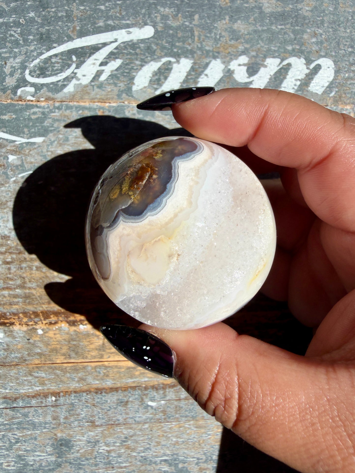 Gorgeous Scenic Moss Agate Sphere | Opt 57