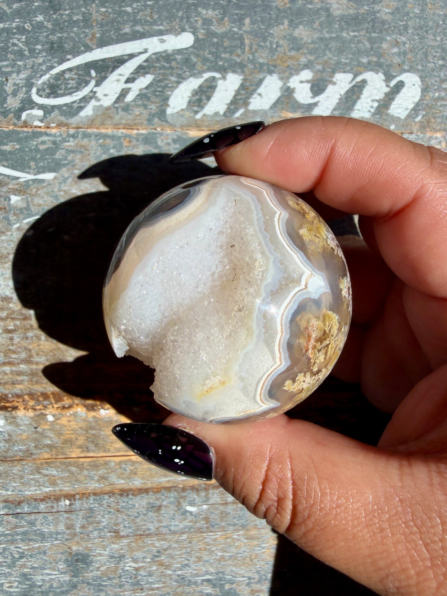 Gorgeous Scenic Moss Agate Sphere | Opt 57