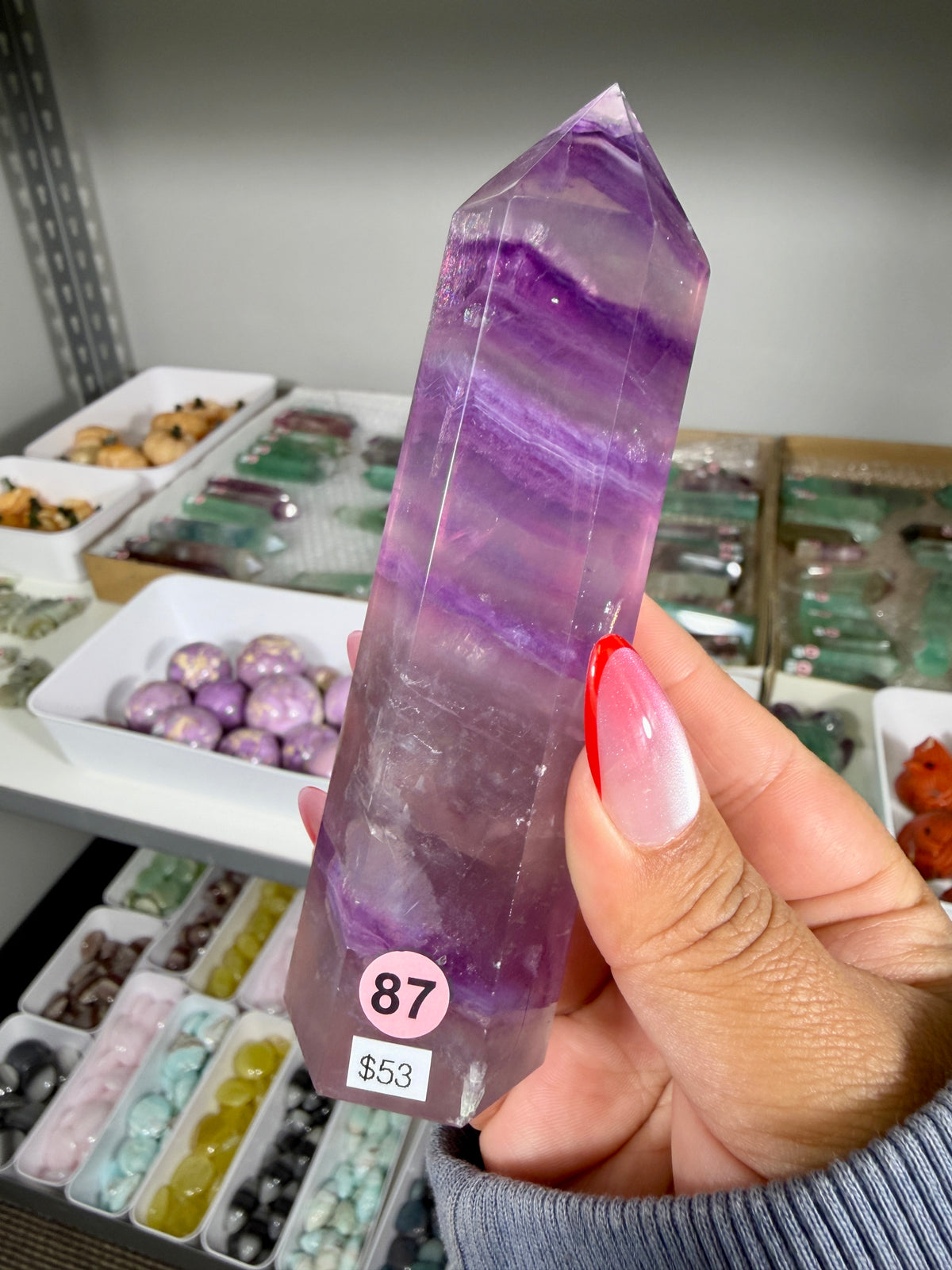 Gorgeous Rainbow Fluorite Tower | China | Opt 87