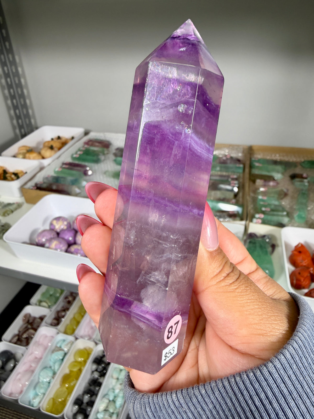 Gorgeous Rainbow Fluorite Tower | China | Opt 87