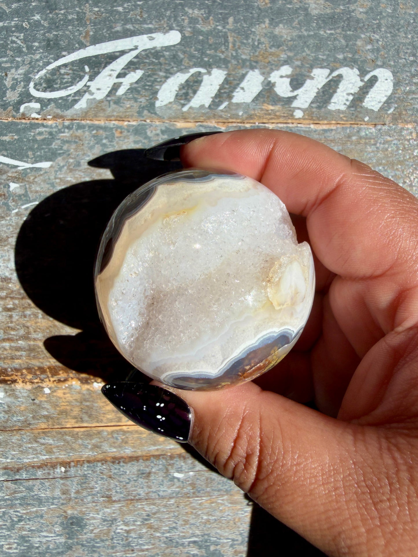 Gorgeous Scenic Moss Agate Sphere | Opt 57