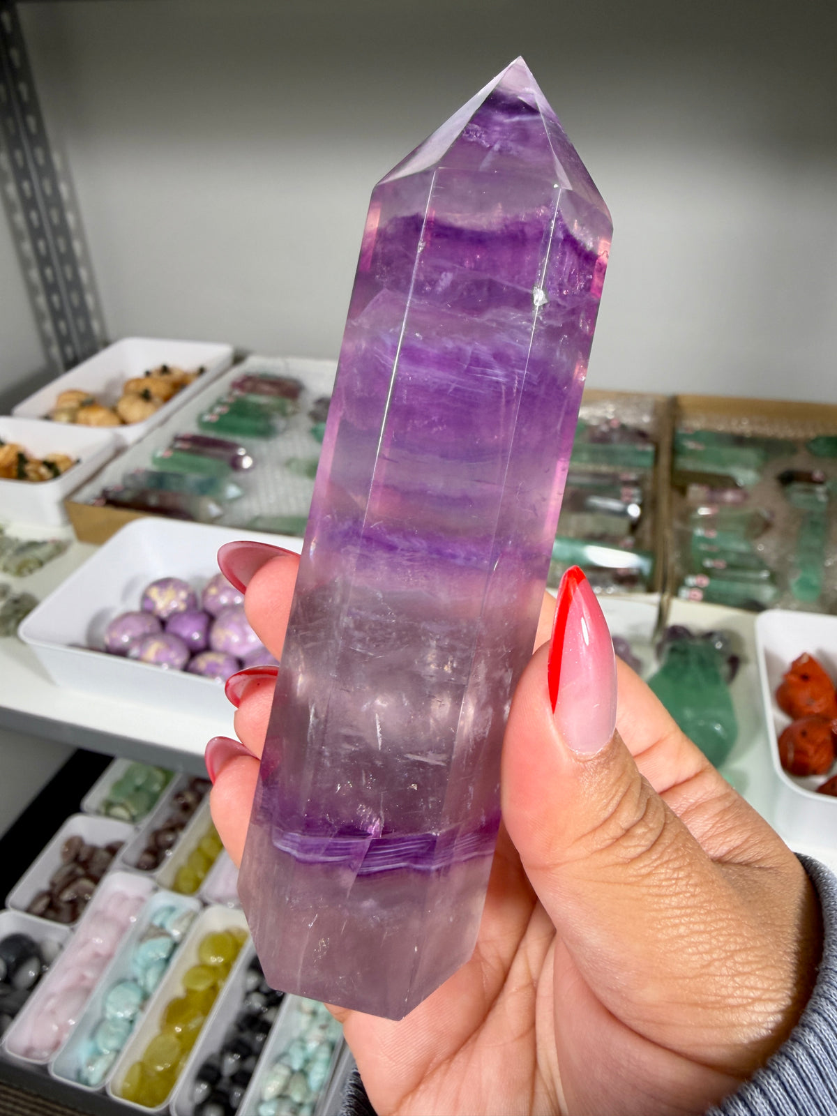 Gorgeous Rainbow Fluorite Tower | China | Opt 87