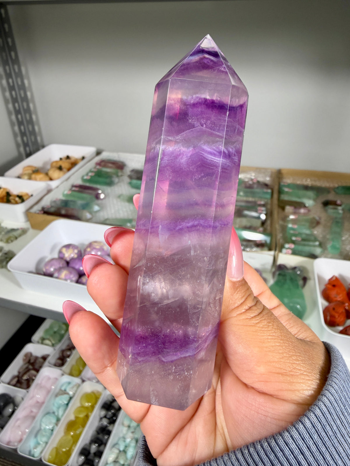 Gorgeous Rainbow Fluorite Tower | China | Opt 87