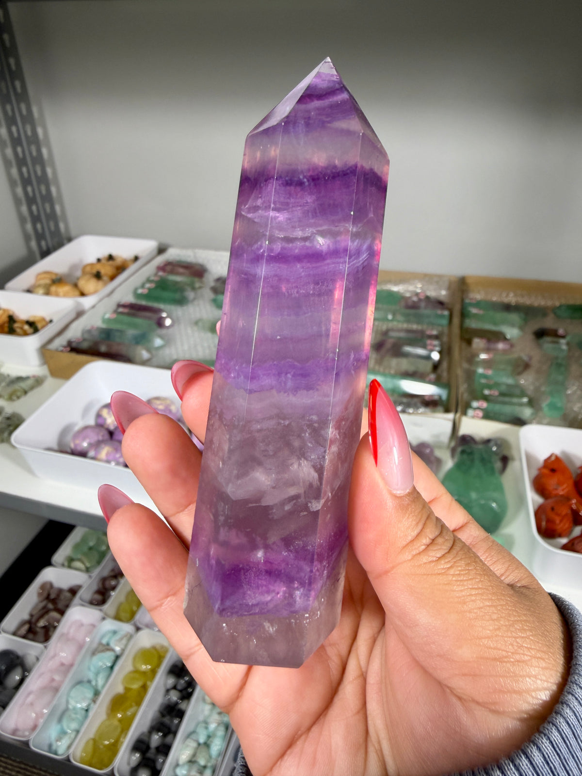 Gorgeous Rainbow Fluorite Tower | China | Opt 87