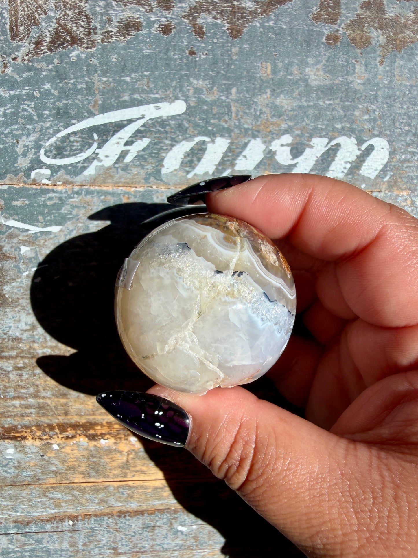 Gorgeous Scenic Moss Agate Sphere | Opt 53