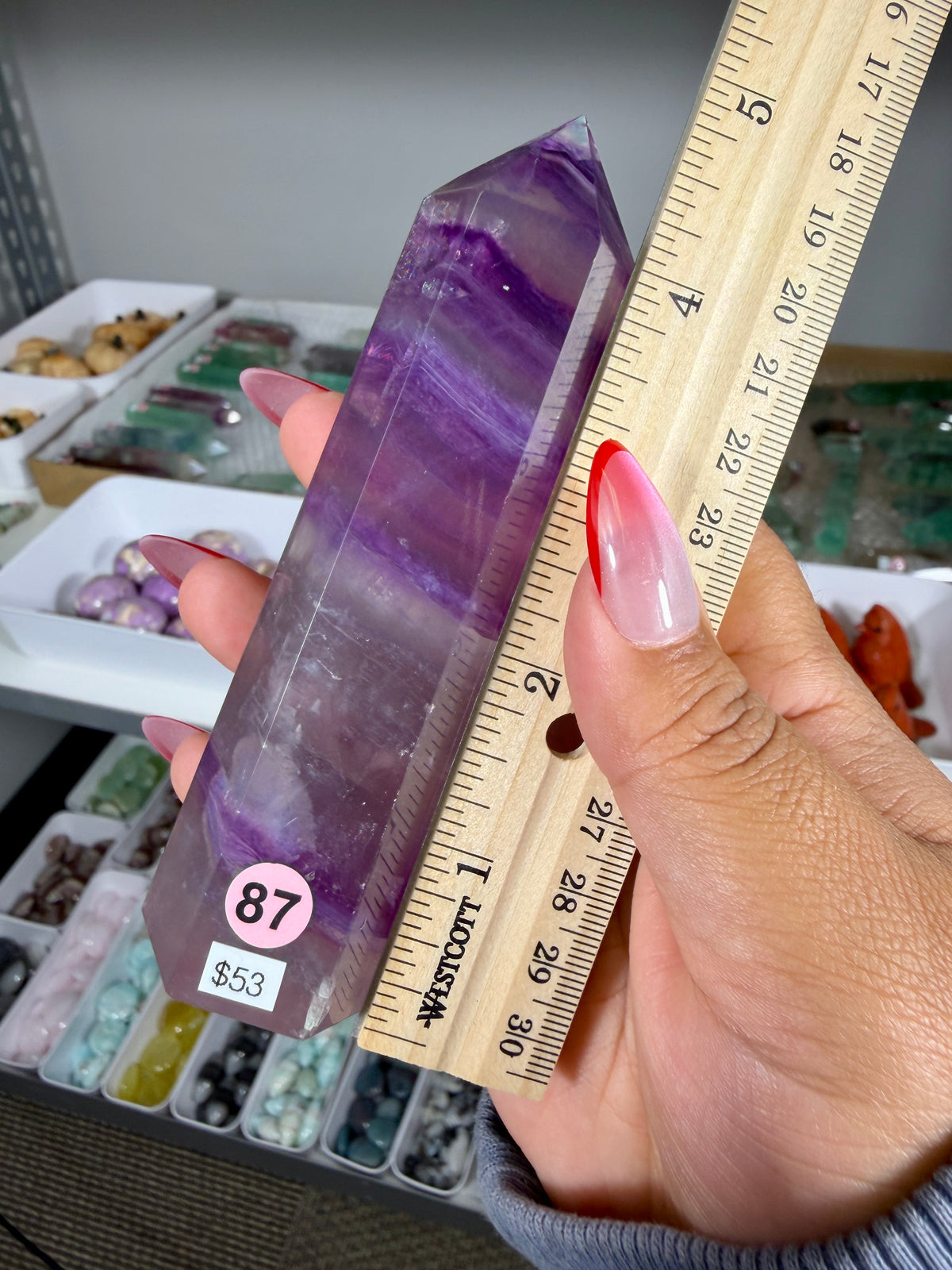 Gorgeous Rainbow Fluorite Tower | China | Opt 87