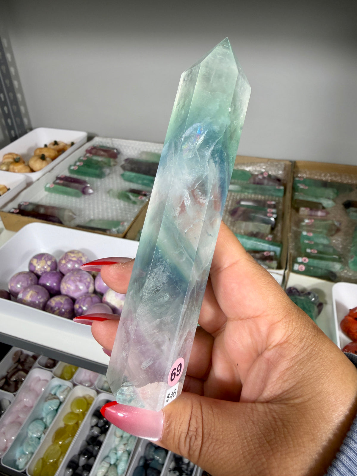 Gorgeous Rainbow Fluorite Tower | China | Opt 69