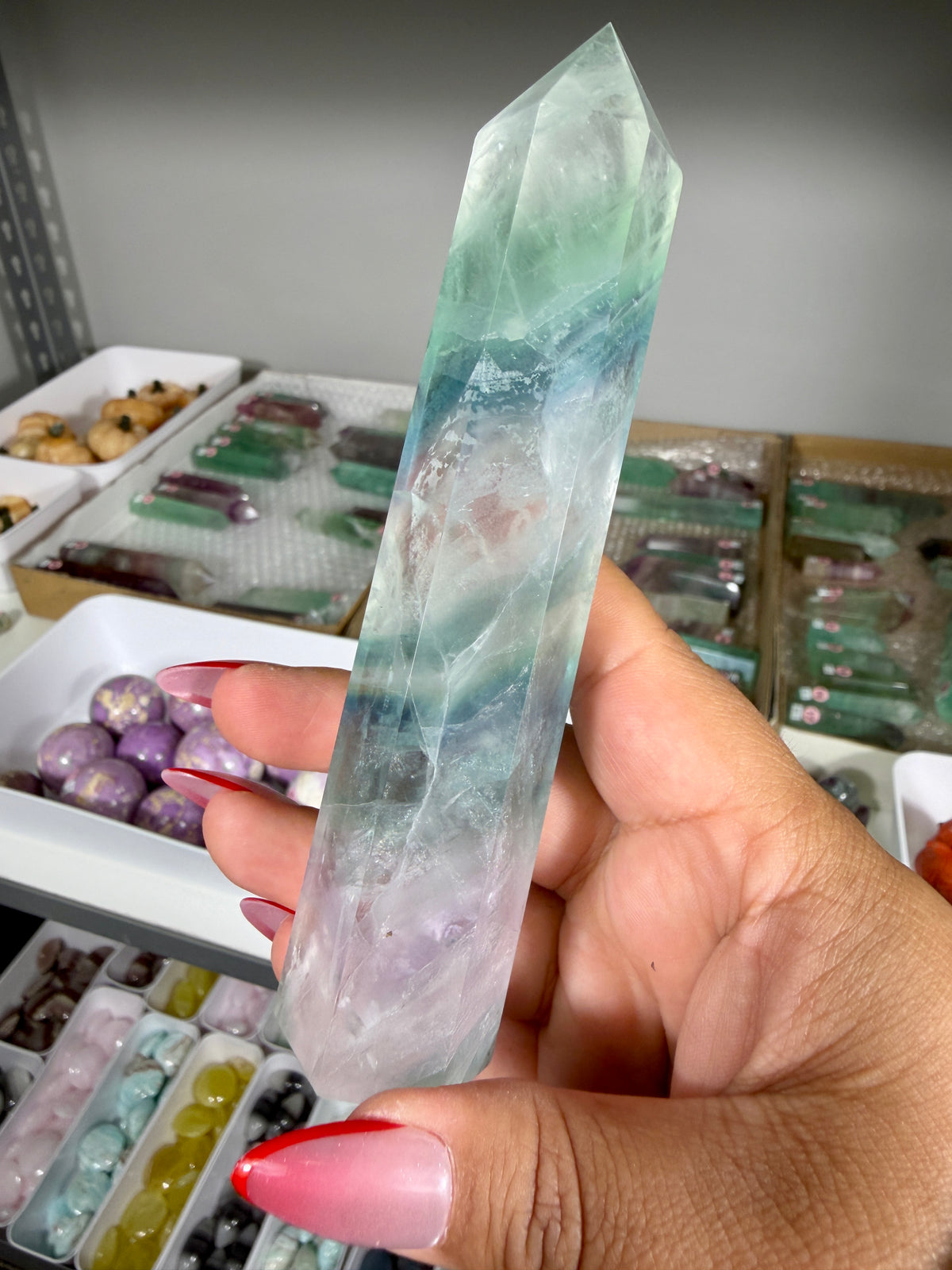 Gorgeous Rainbow Fluorite Tower | China | Opt 69