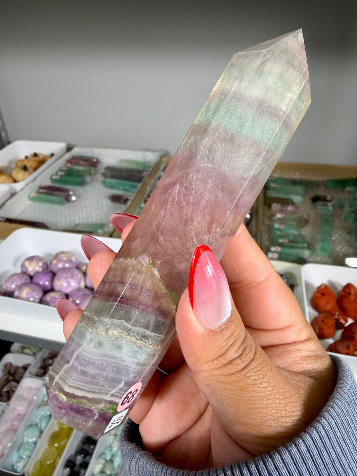 Gorgeous Rainbow Fluorite Tower | China | Opt 68