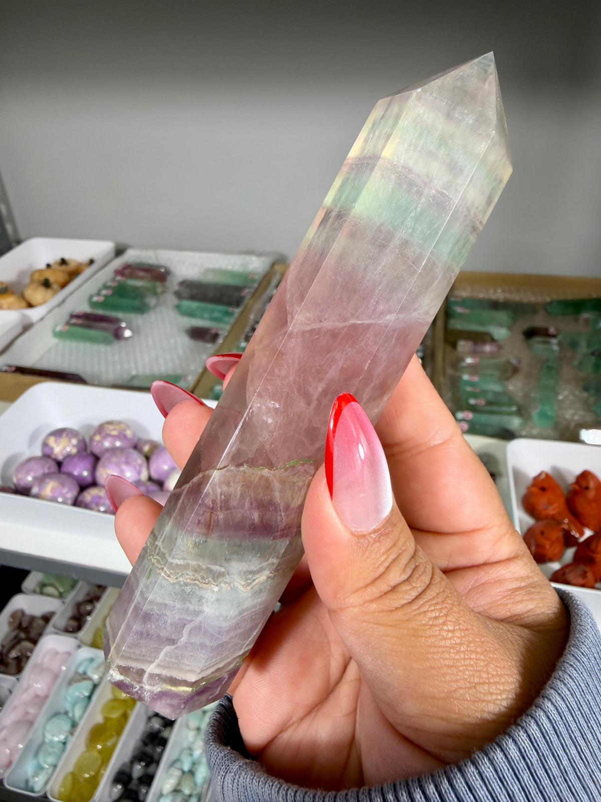 Gorgeous Rainbow Fluorite Tower | China | Opt 68