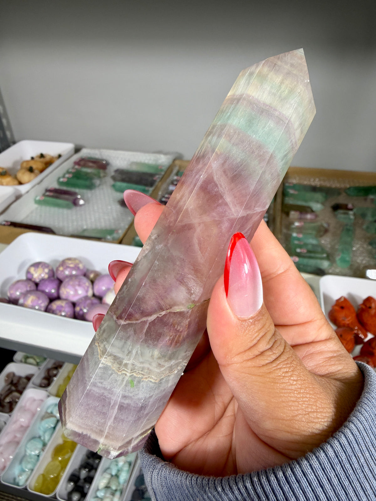 Gorgeous Rainbow Fluorite Tower | China | Opt 68