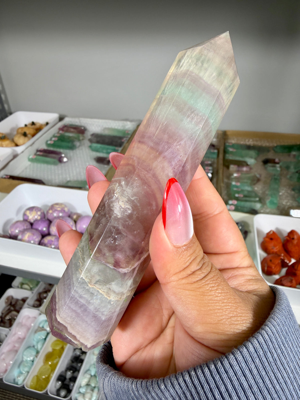 Gorgeous Rainbow Fluorite Tower | China | Opt 68