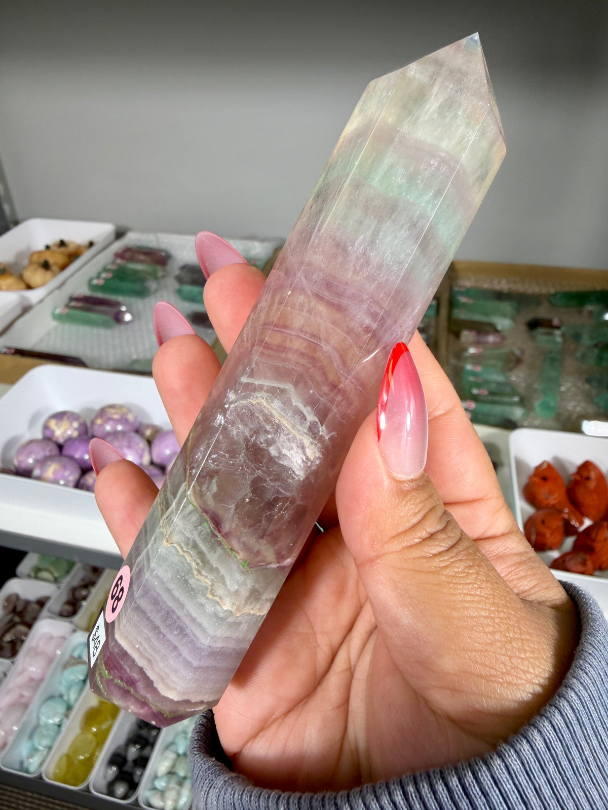 Gorgeous Rainbow Fluorite Tower | China | Opt 68