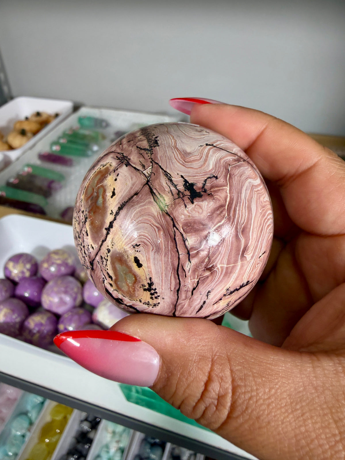 Gorgeous Picture Jasper Sphere | Opt 13