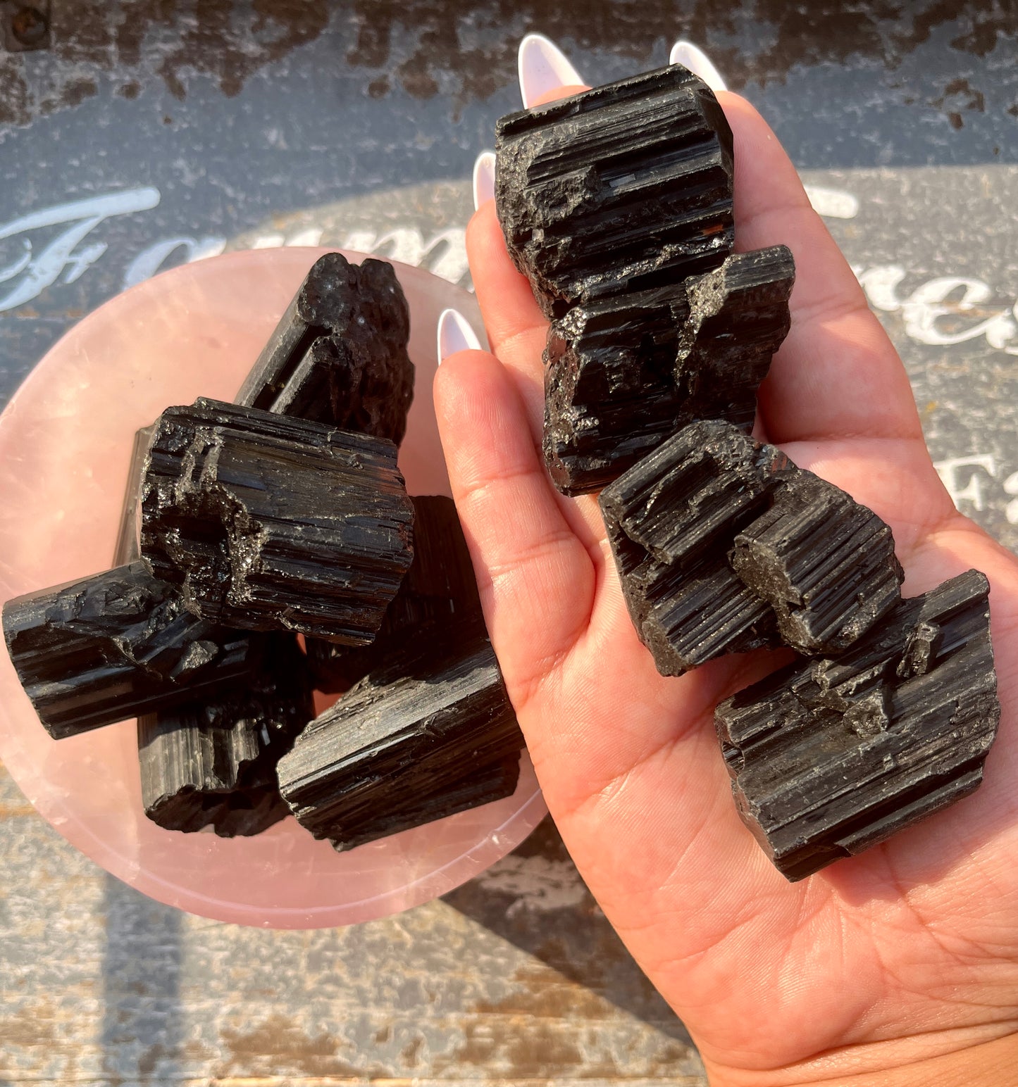 One (1) High Quality Black Tourmaline Raw Chunk, Intuitively Chosen