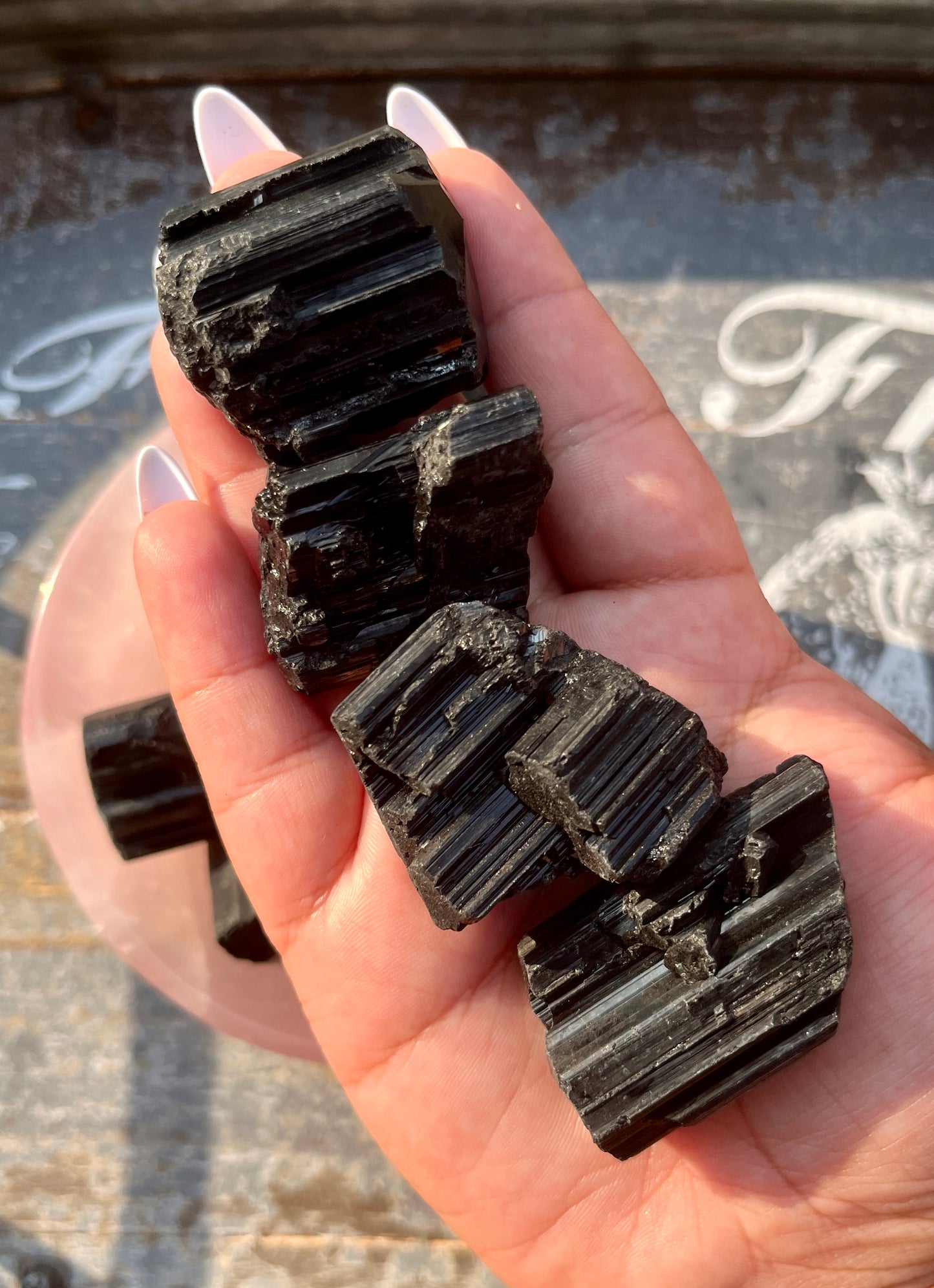 One (1) High Quality Black Tourmaline Raw Chunk, Intuitively Chosen