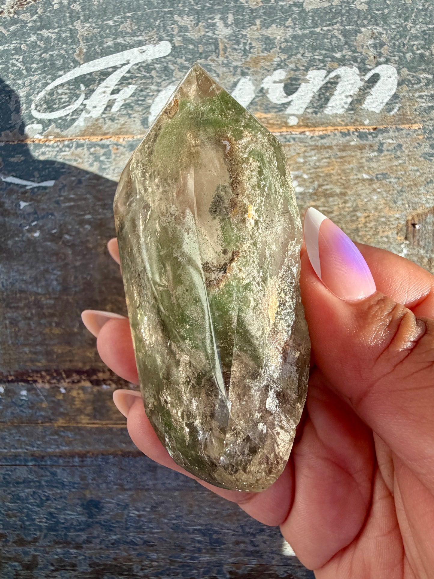 Gorgeous Sparkly Garden Quartz Freeform  | Opt P