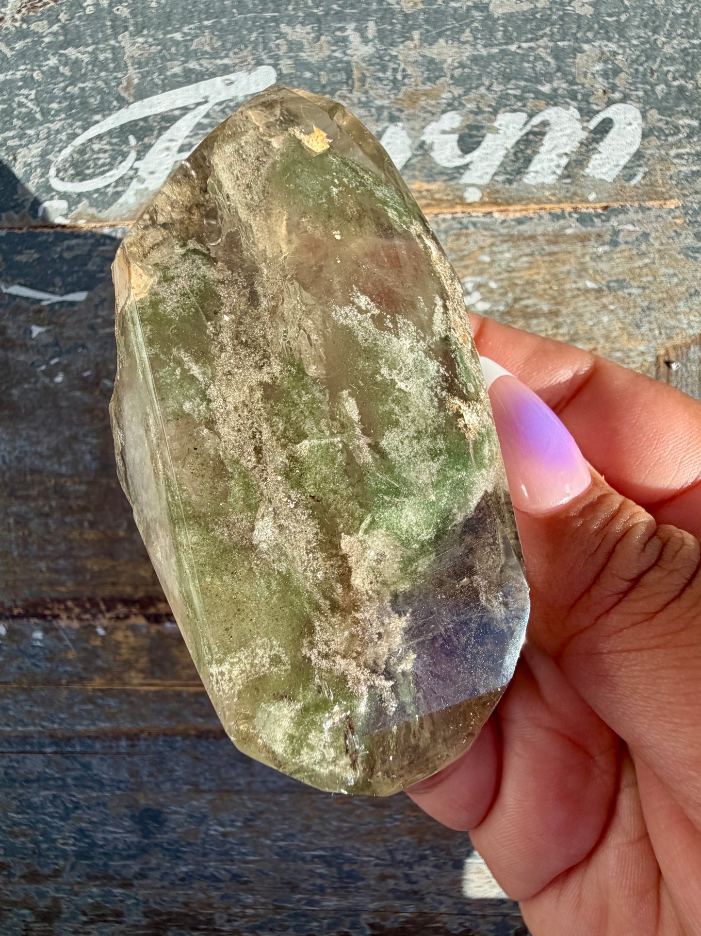 Gorgeous Sparkly Garden Quartz Freeform  | Opt P