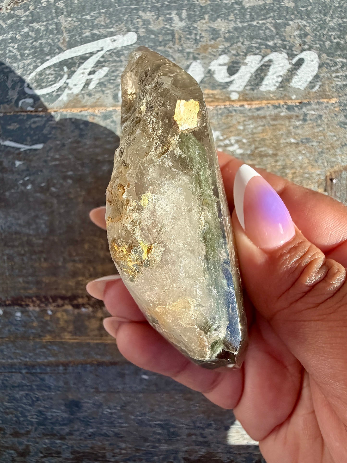Gorgeous Sparkly Garden Quartz Freeform  | Opt P