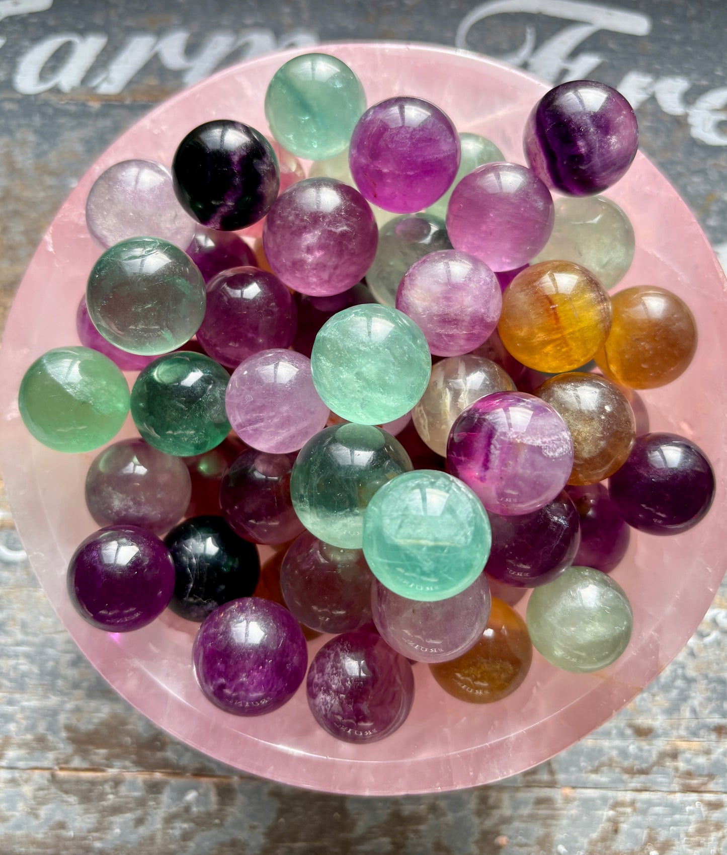 One (1) Rainbow Fluorite Mini Sphere - NO REQUESTS