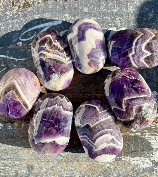 One (1) Gorgeous Dream Amethyst Palm Stone | Intuitively Chosen