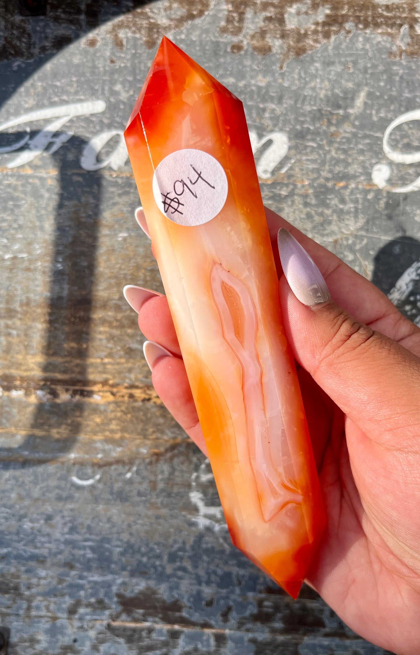 Gorgeous Carnelian Wand from Madagascar