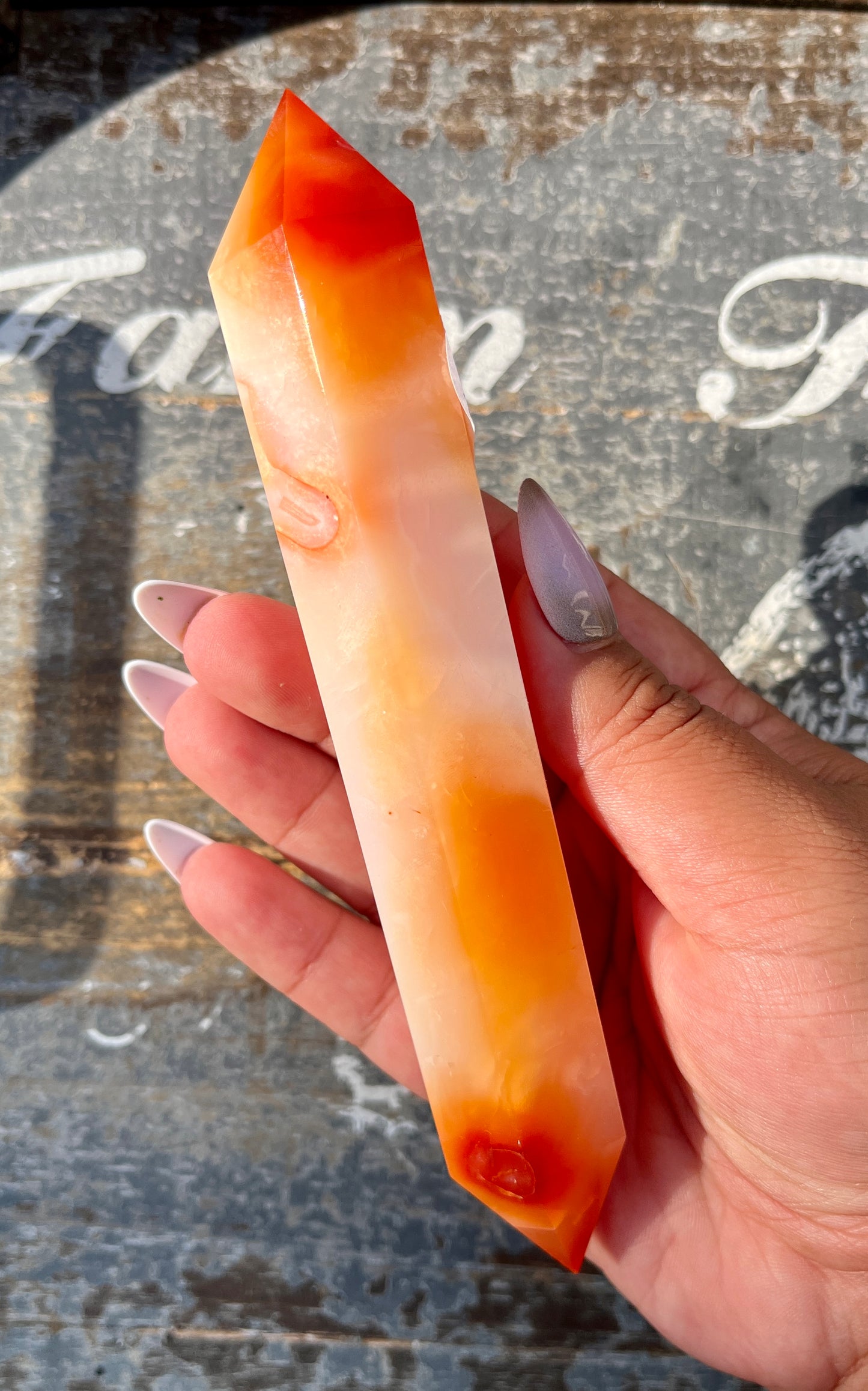 Gorgeous Carnelian Wand from Madagascar