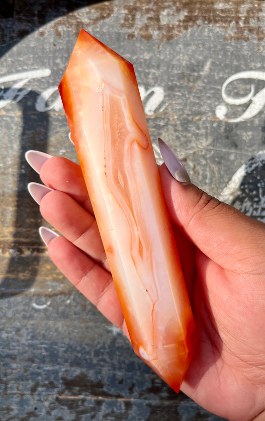 Gorgeous Carnelian Wand from Madagascar