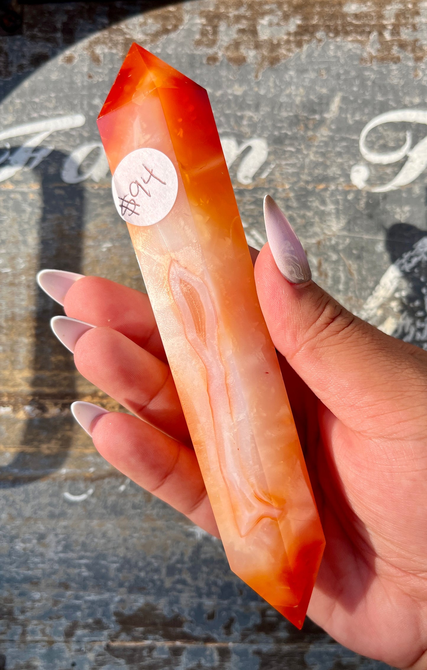 Gorgeous Carnelian Wand from Madagascar