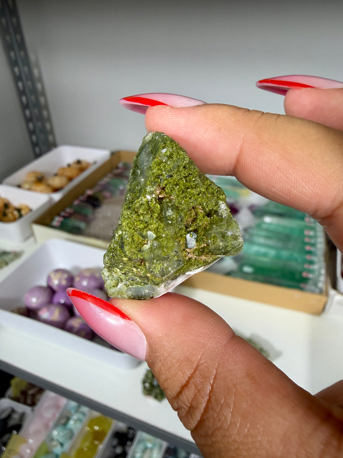 Gorgeous Epidote In Quartz Specimen | Turkey | Opt 95