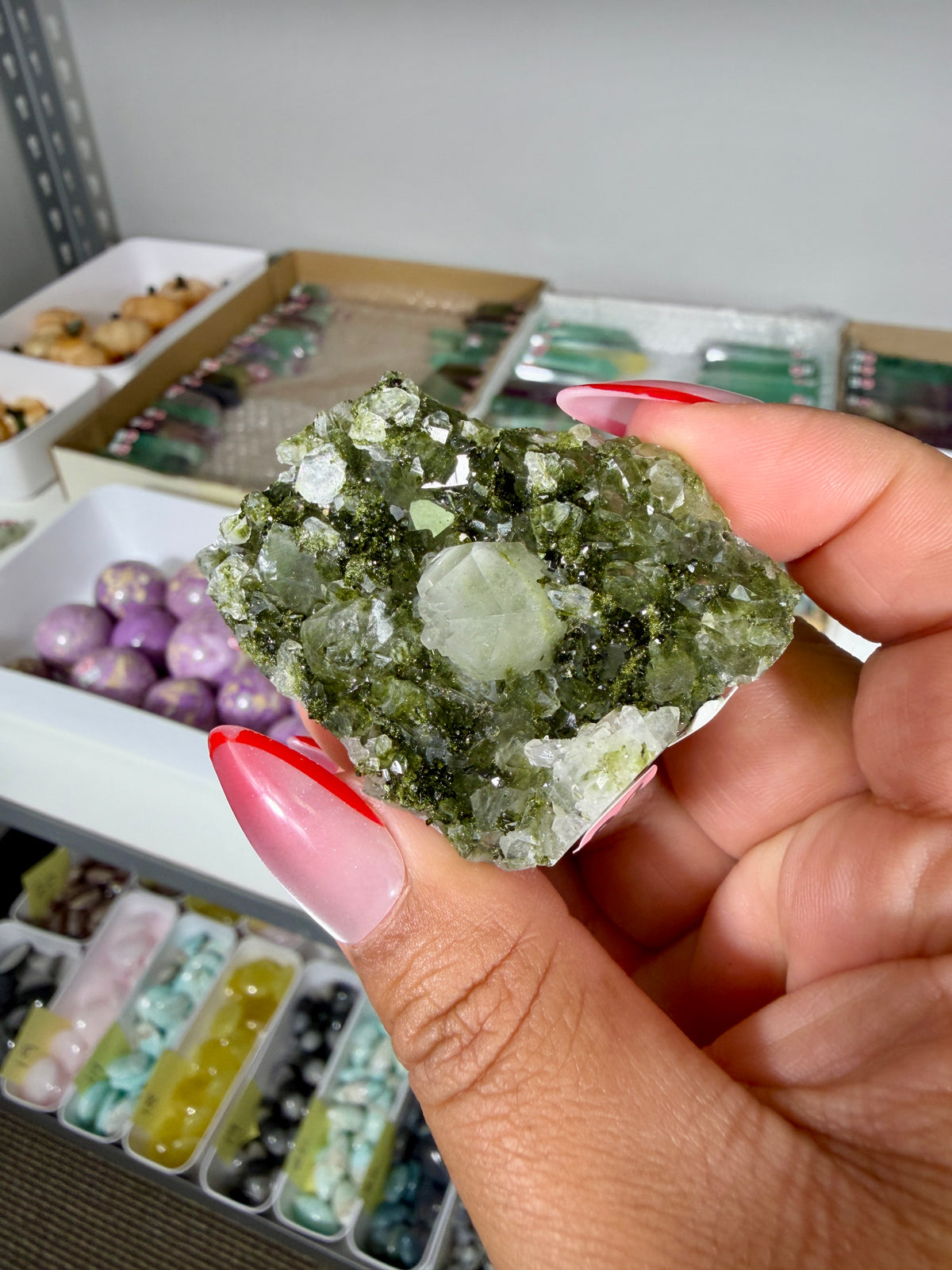 Gorgeous Epidote In Quartz Specimen | Turkey | Opt 83