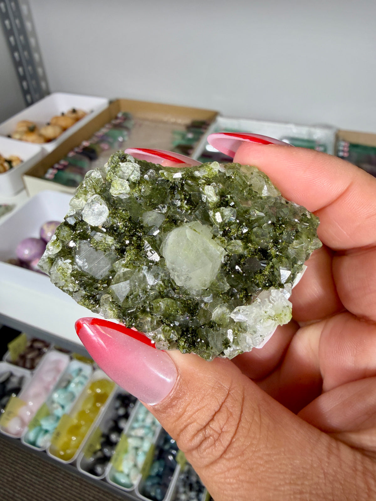 Gorgeous Epidote In Quartz Specimen | Turkey | Opt 83