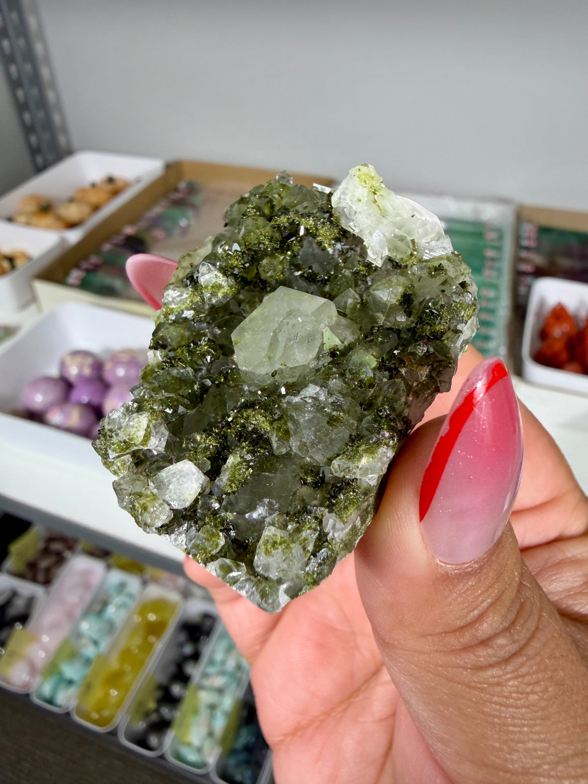 Gorgeous Epidote In Quartz Specimen | Turkey | Opt 83