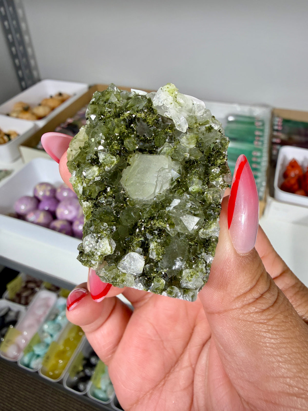 Gorgeous Epidote In Quartz Specimen | Turkey | Opt 83