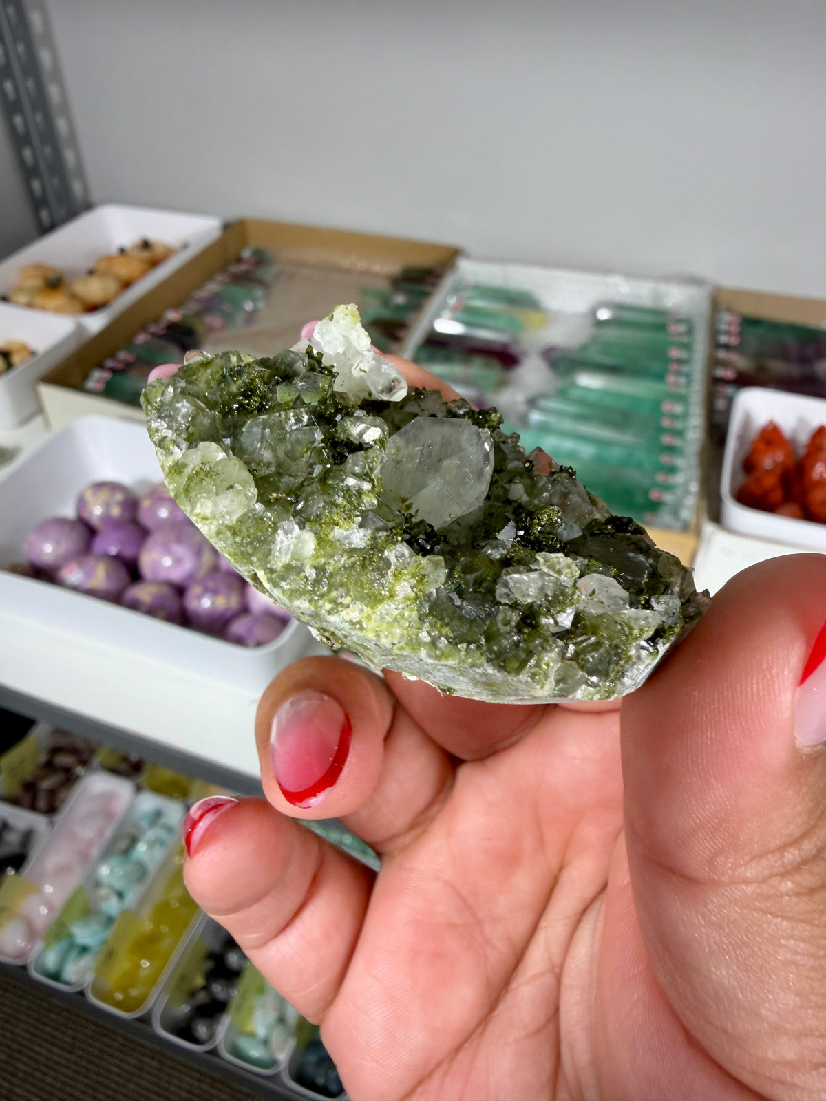 Gorgeous Epidote In Quartz Specimen | Turkey | Opt 83