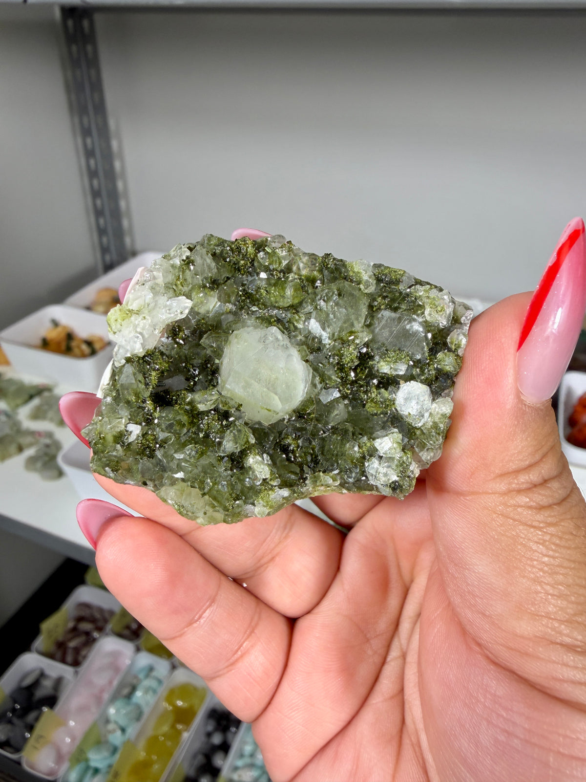 Gorgeous Epidote In Quartz Specimen | Turkey | Opt 83