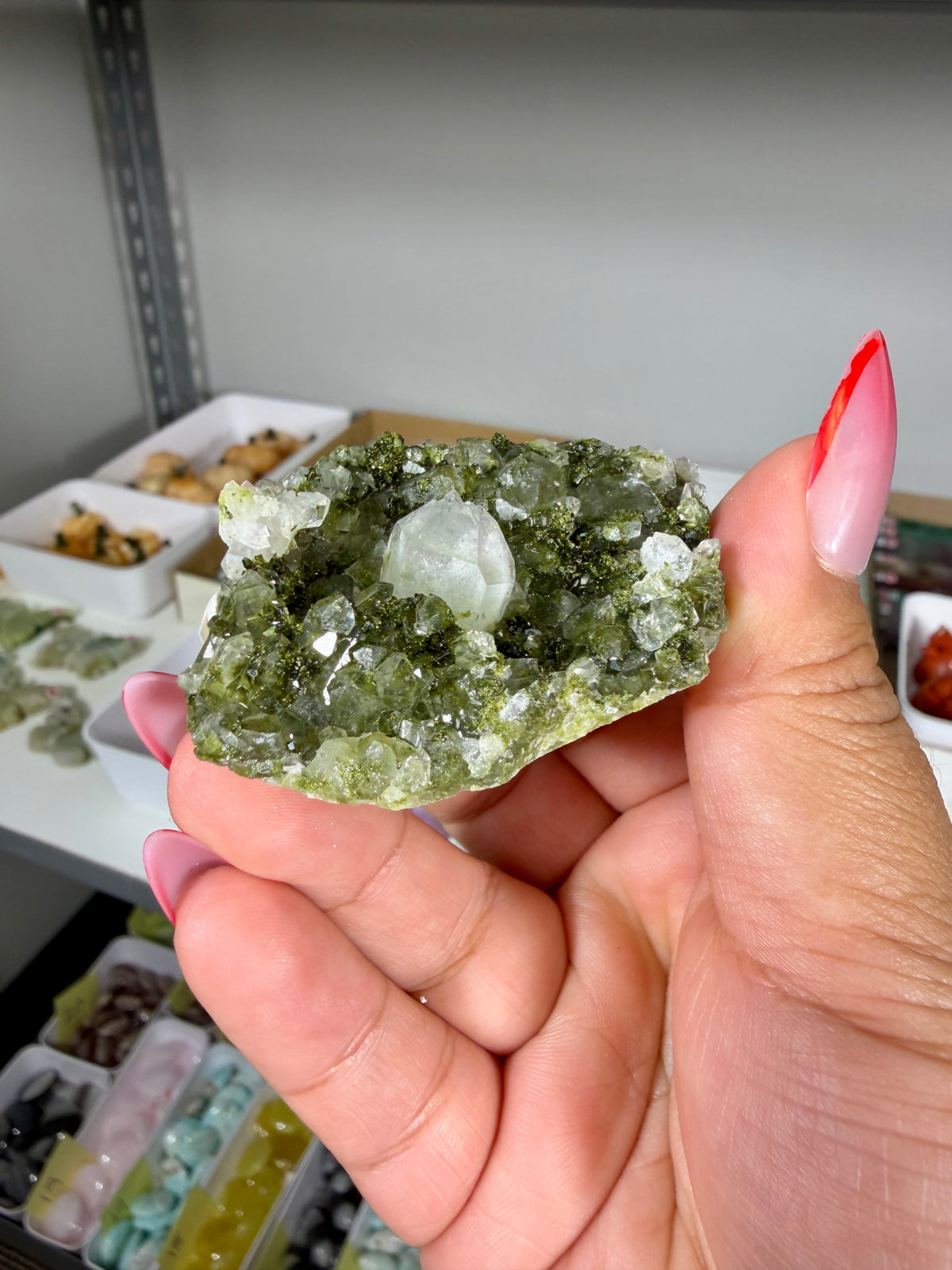 Gorgeous Epidote In Quartz Specimen | Turkey | Opt 83