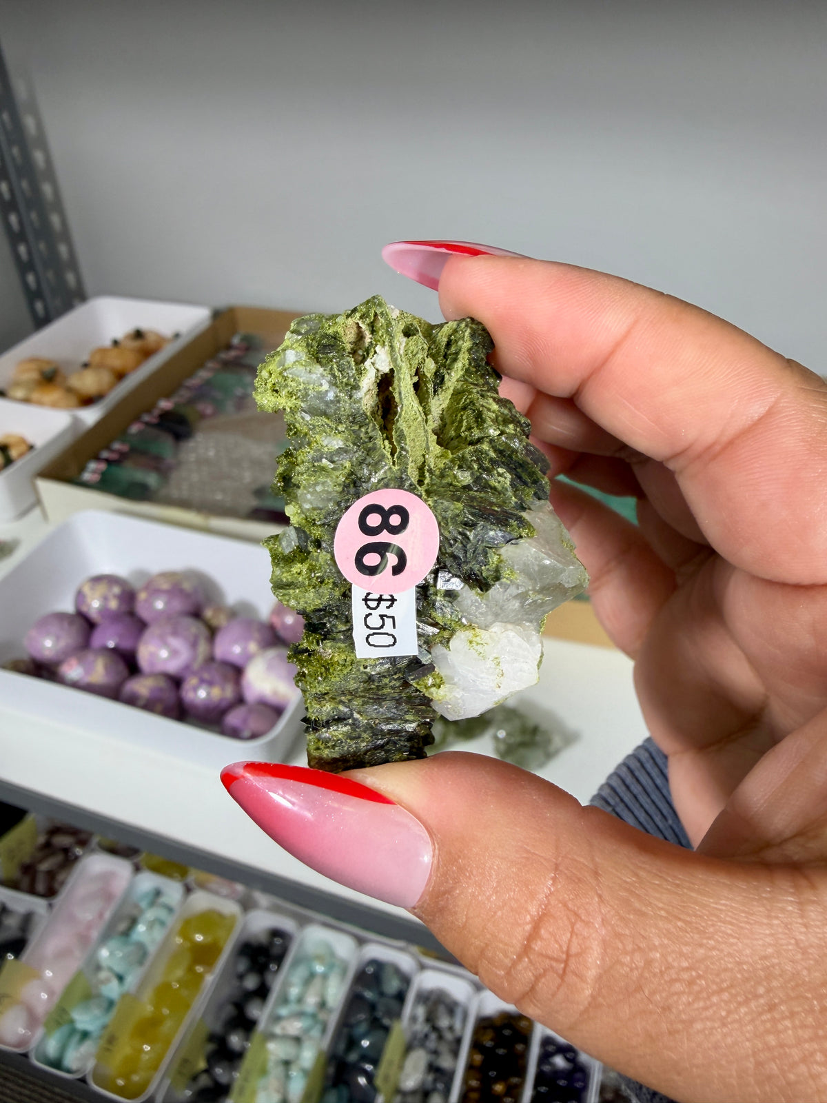 Gorgeous Epidote In Quartz Specimen | Turkey | Opt 86