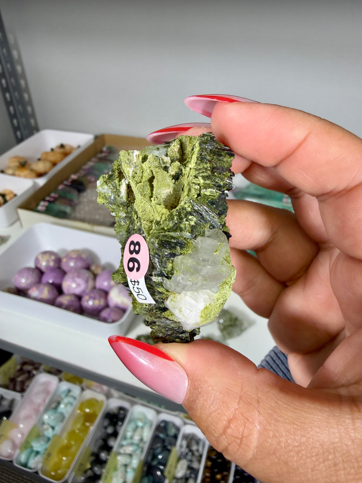 Gorgeous Epidote In Quartz Specimen | Turkey | Opt 86