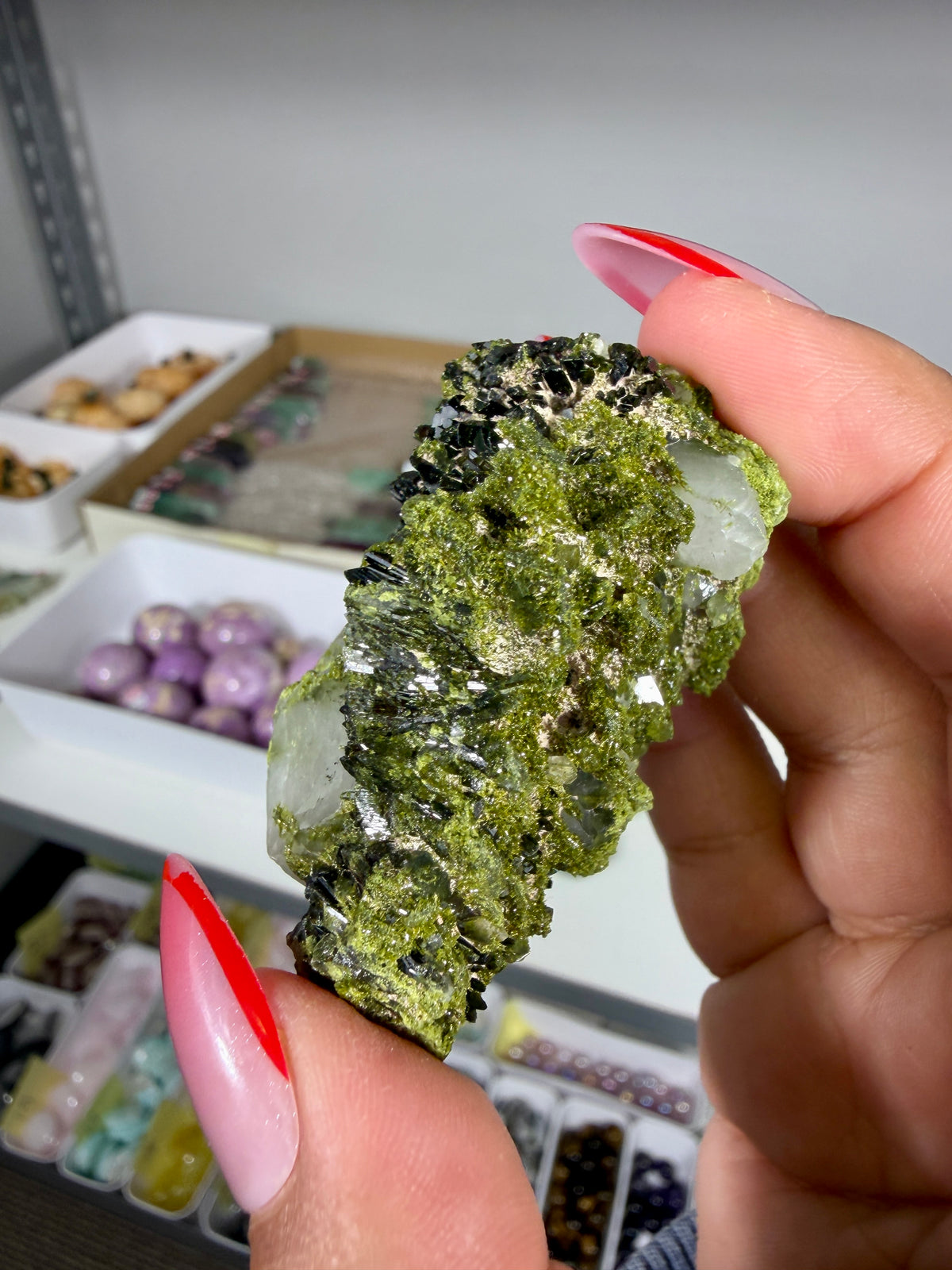 Gorgeous Epidote In Quartz Specimen | Turkey | Opt 86