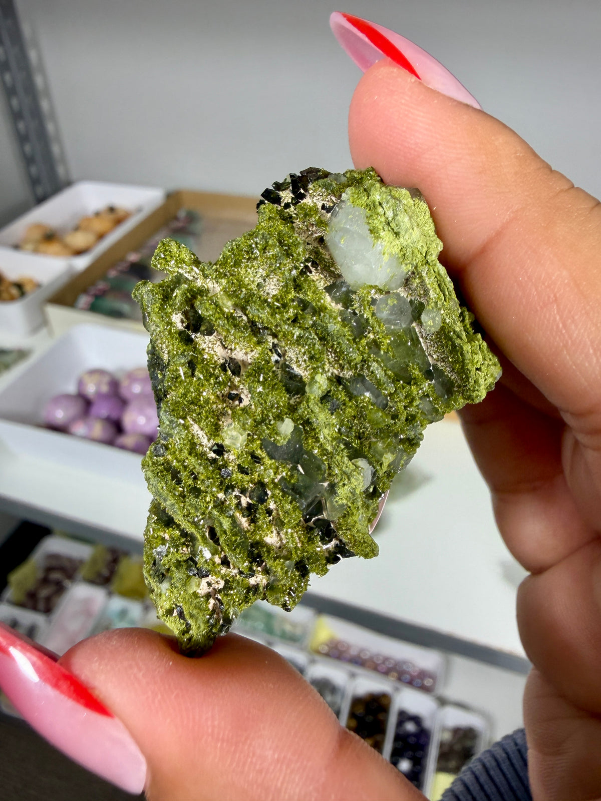 Gorgeous Epidote In Quartz Specimen | Turkey | Opt 86