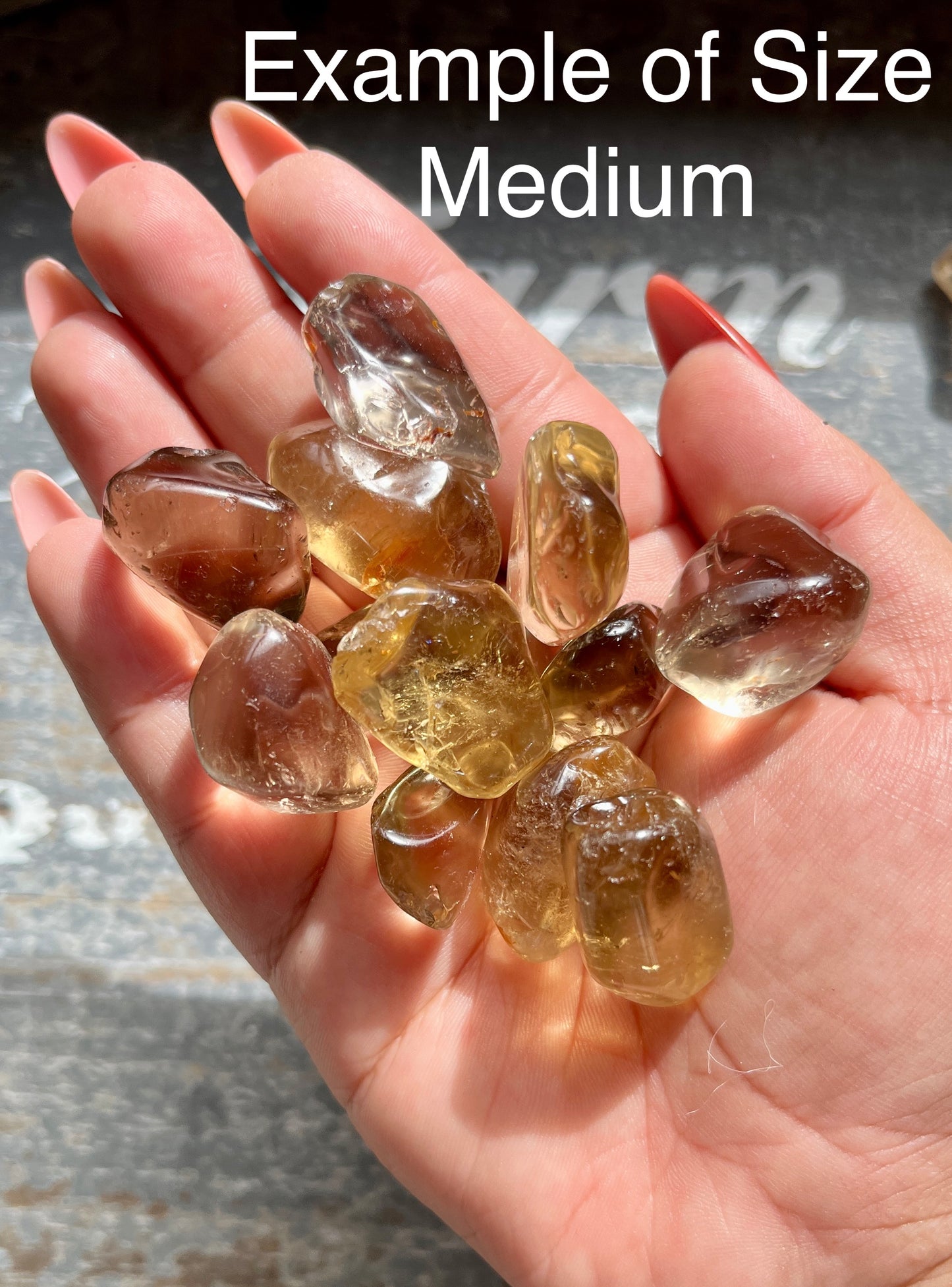 One (1) Gorgeous Natural Citrine Tumble from Brazil, 3 sizes available