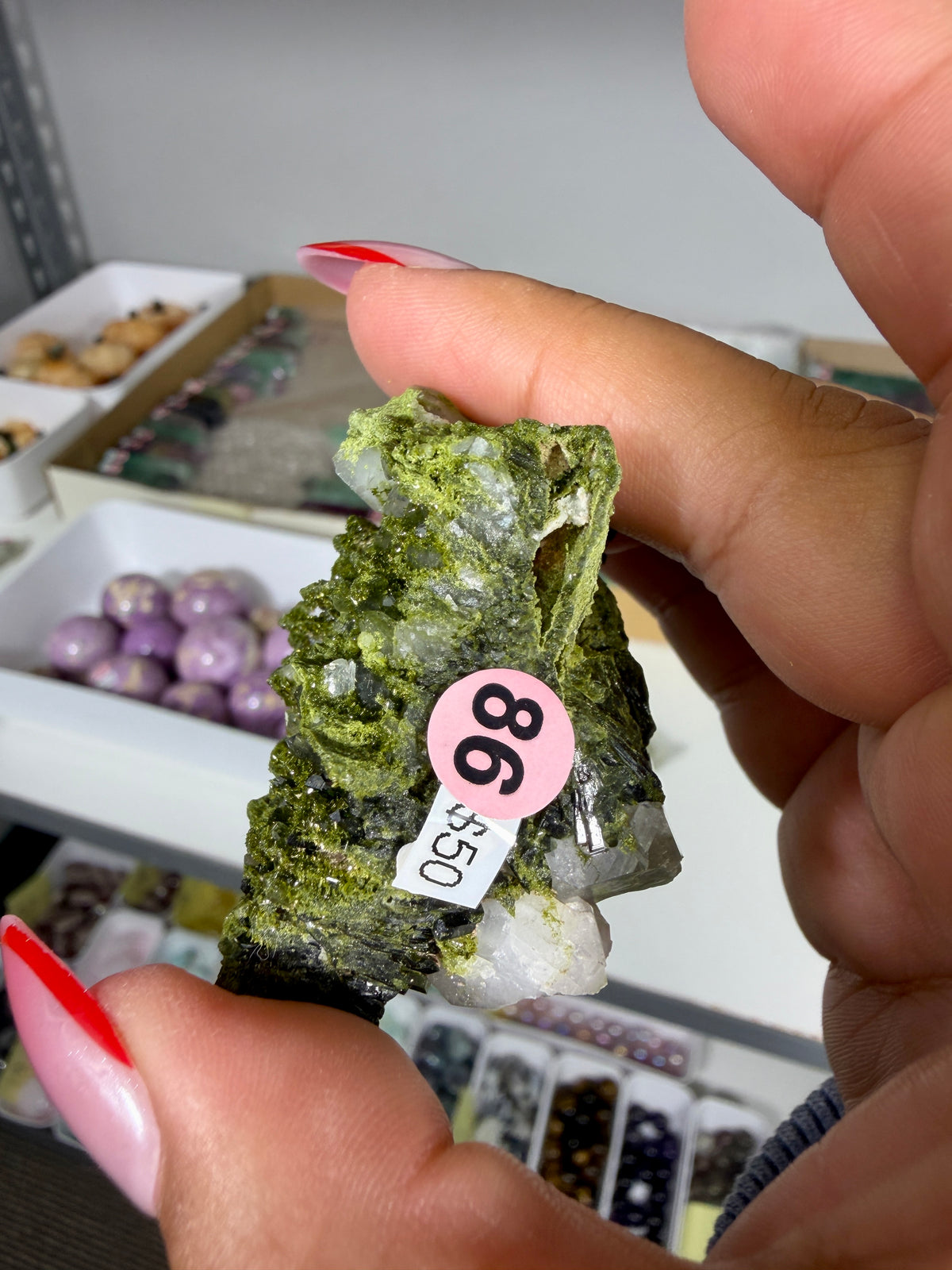 Gorgeous Epidote In Quartz Specimen | Turkey | Opt 86