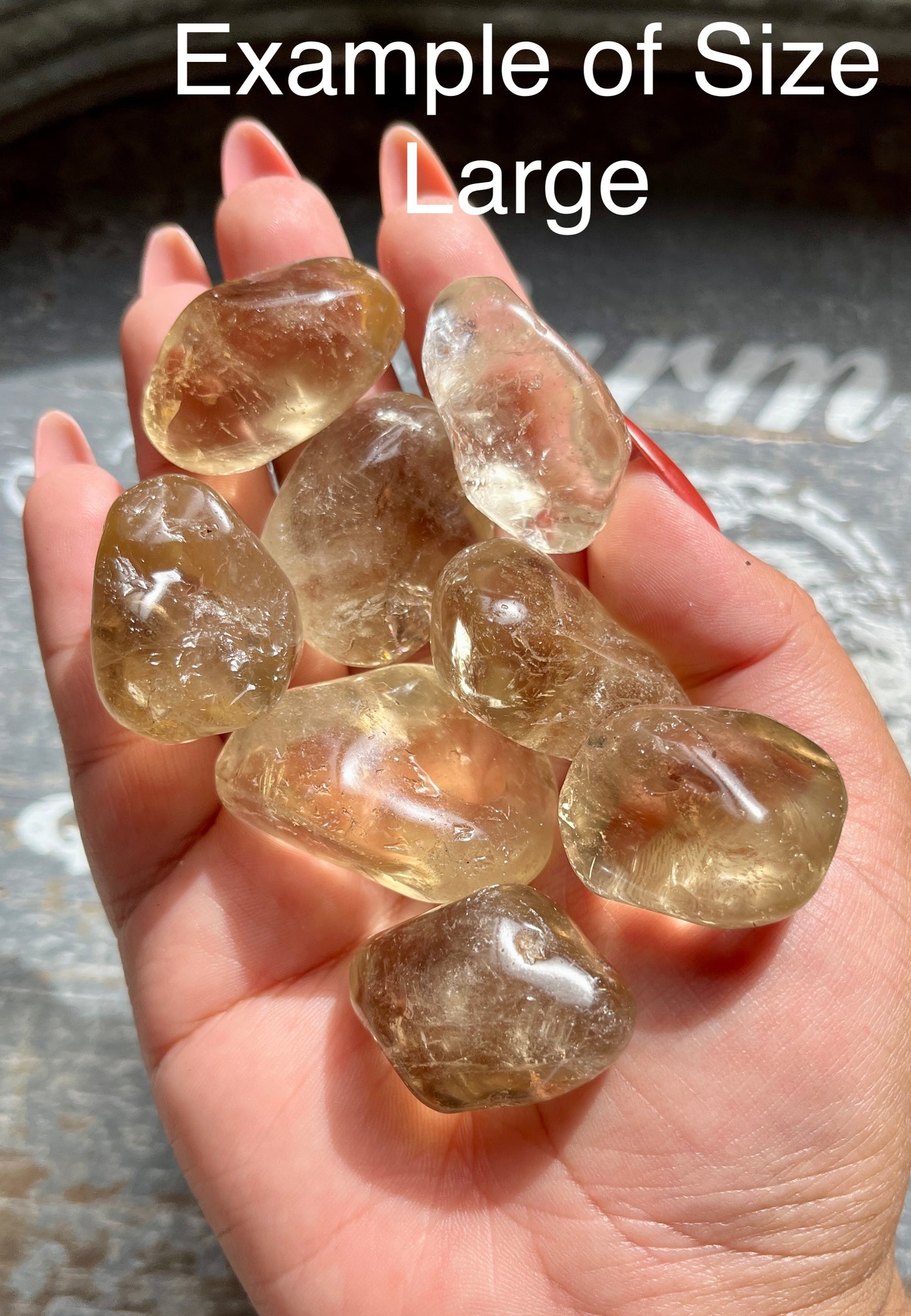 One (1) Gorgeous Natural Citrine Tumble from Brazil, 3 sizes available