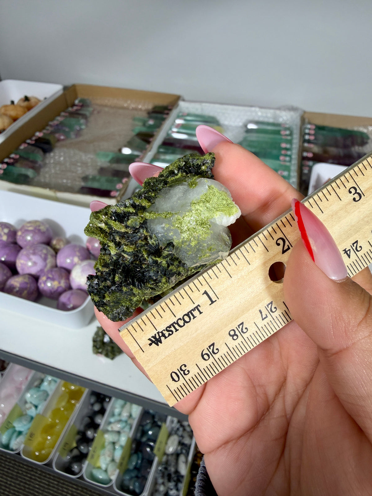 Gorgeous Epidote In Quartz Specimen | Turkey | Opt 86