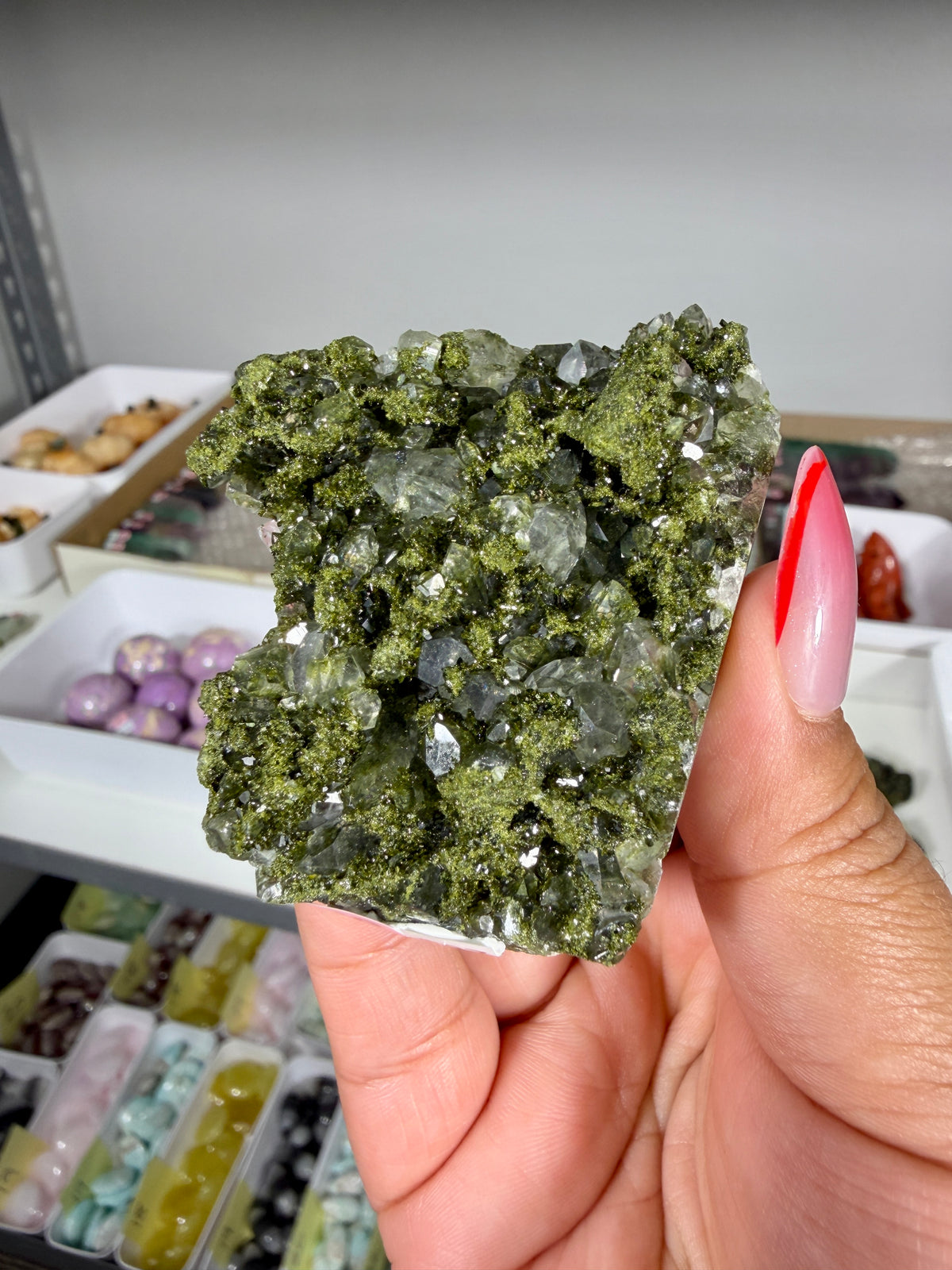 Gorgeous Epidote In Quartz Specimen | Turkey | Opt 96