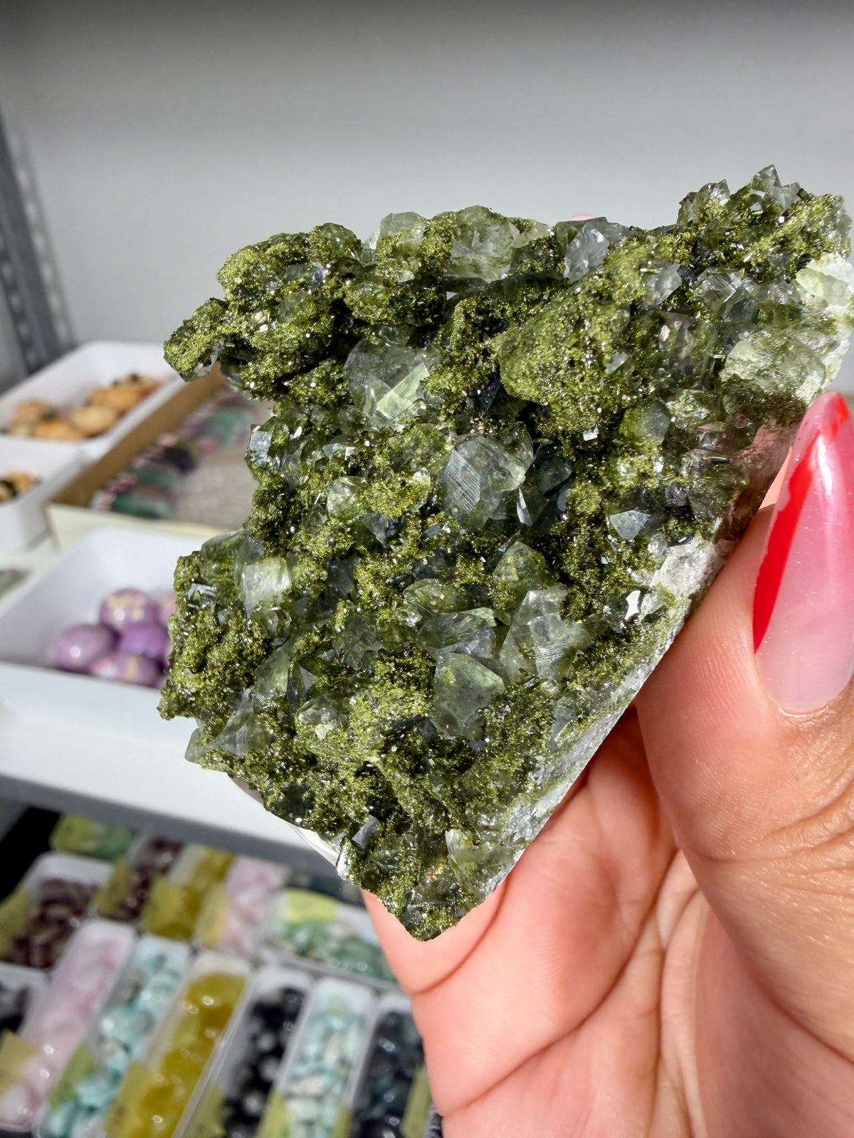 Gorgeous Epidote In Quartz Specimen | Turkey | Opt 96