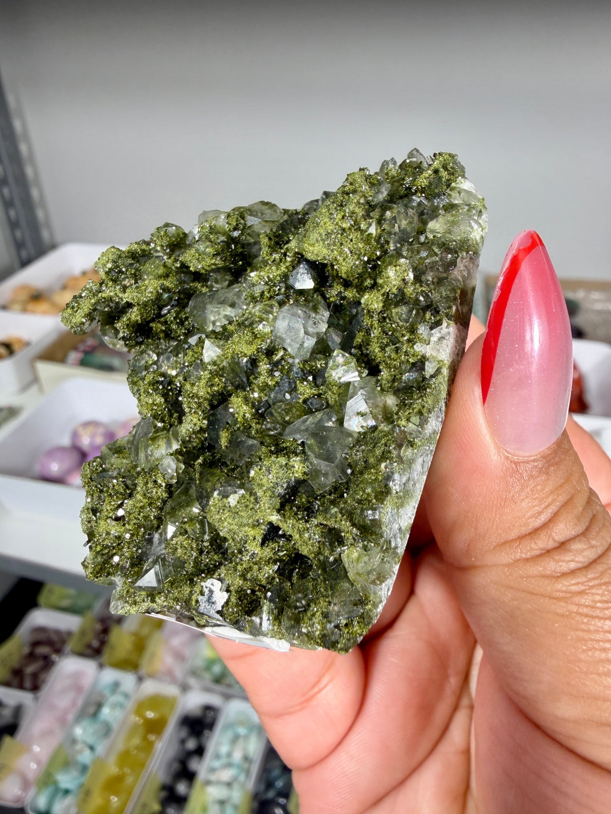 Gorgeous Epidote In Quartz Specimen | Turkey | Opt 96