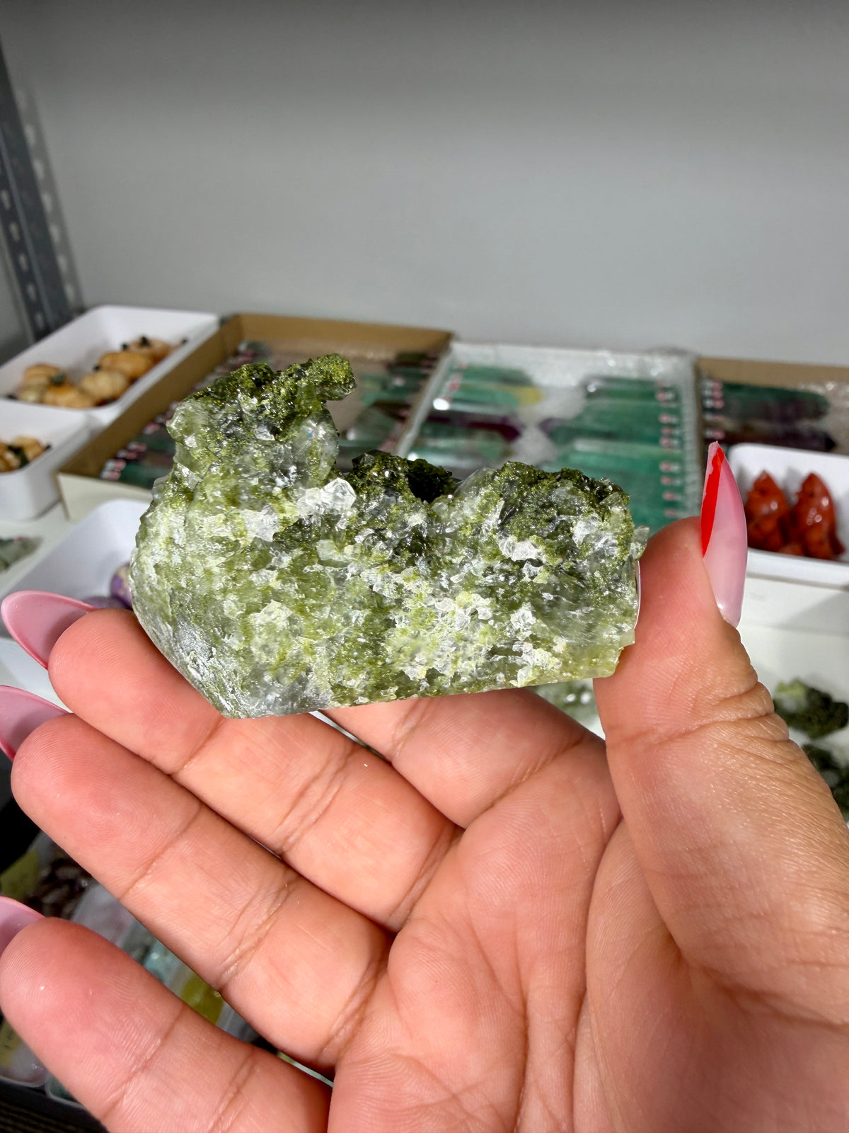 Gorgeous Epidote In Quartz Specimen | Turkey | Opt 96