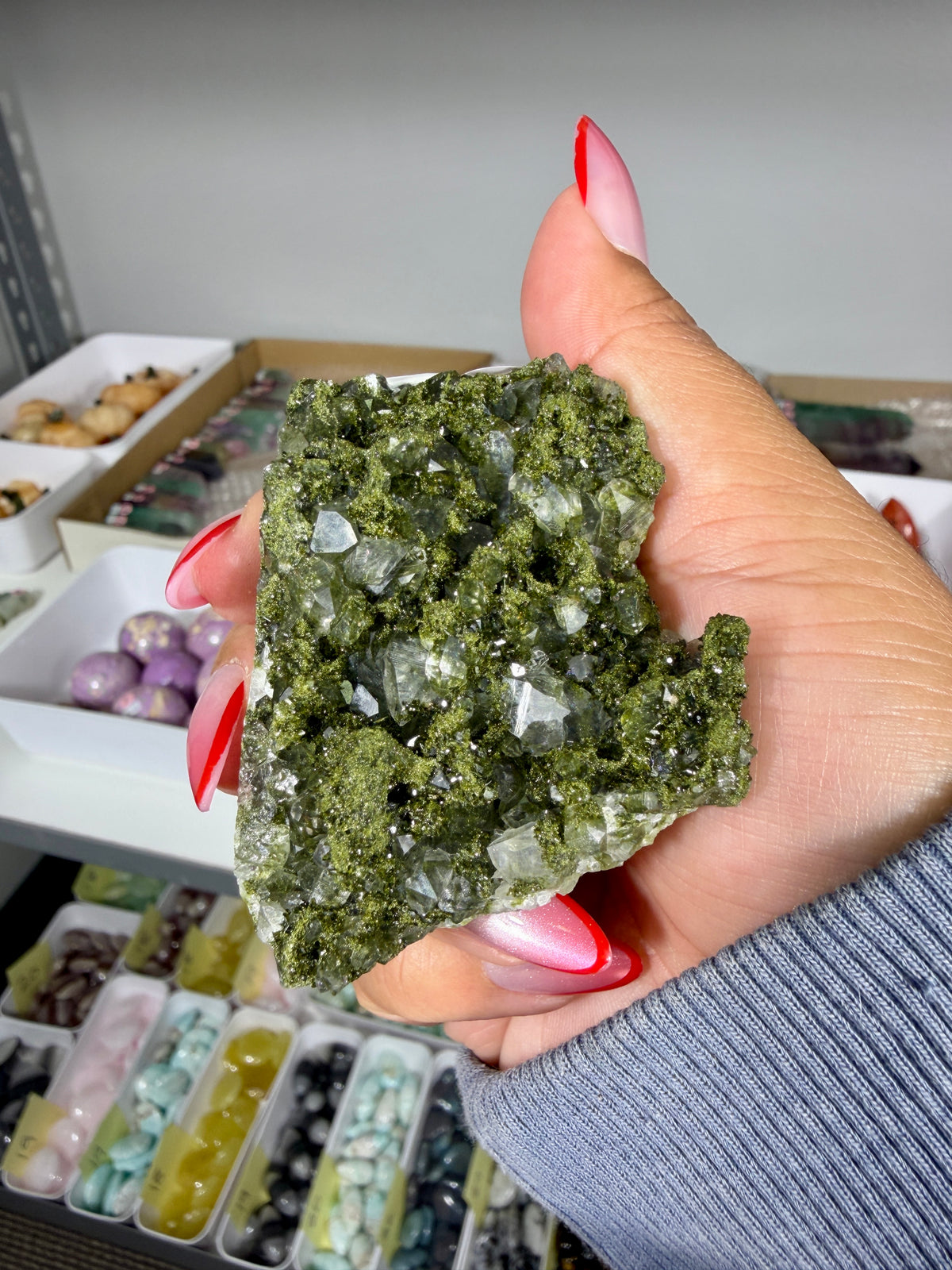 Gorgeous Epidote In Quartz Specimen | Turkey | Opt 96
